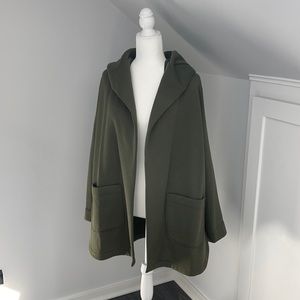 Loft Jersey Knit Sweater with Hood